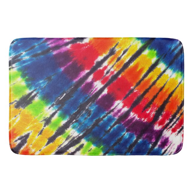 Alfombrilla De Baño Teñido anudado del arco iris (Anverso)