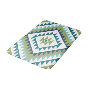 Alfombrilla De Baño Teorías de diseño del motivo de diamante azteca Li