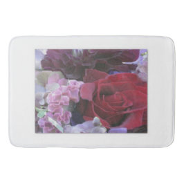 Alfombrilla De Baño Terciopelo Rojo Rosa Bath Mat