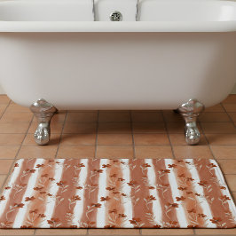 Alfombrilla De Baño Terracotta Franja de Flores Silvestres