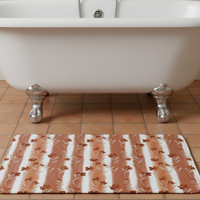 Alfombrilla De Baño Terracotta Franja de Flores Silvestres (Subido por el creador)