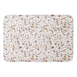Alfombrilla De Baño Terrazzo marrón y beige y blanco