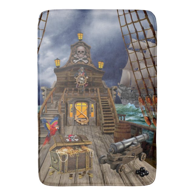 ALFOMBRILLA DE BAÑO TESORO DE PIRATA ROBADO (Frente vertical)