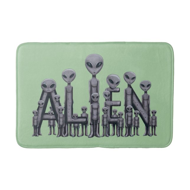 Alfombrilla De Baño Texto alienígena (Anverso)