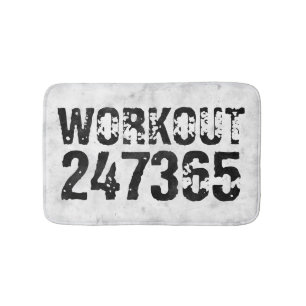 Alfombrilla De Baño Texto escrito y raspado Workout 247365 rústico