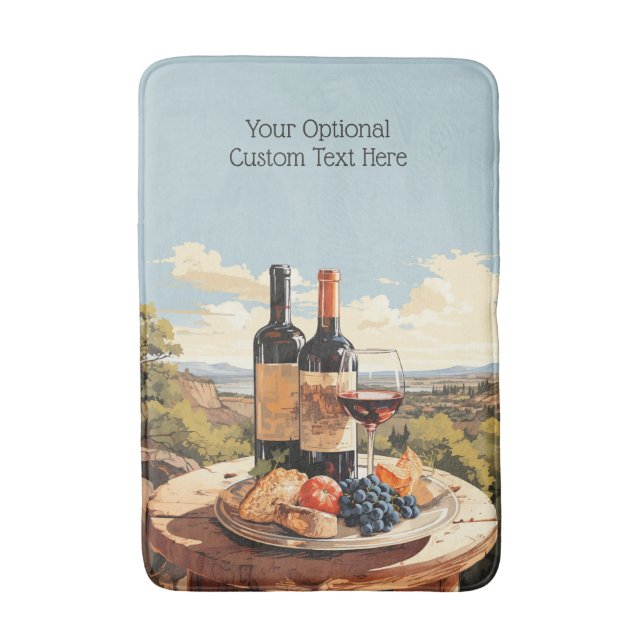Alfombrilla De Baño Texto personalizado de Wine Lover (Frente vertical)