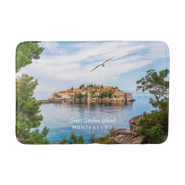 Alfombrilla De Baño Texto personalizado Montenegro (Anverso)