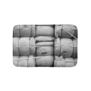 Alfombrilla De Baño Textura abstracta foto en blanco y negro