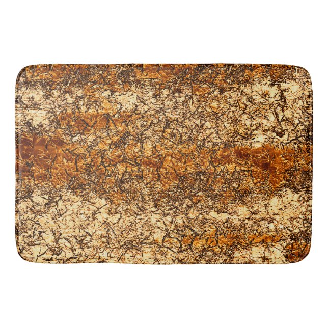 Alfombrilla De Baño Textura de barniz en madera áspera (Anverso)