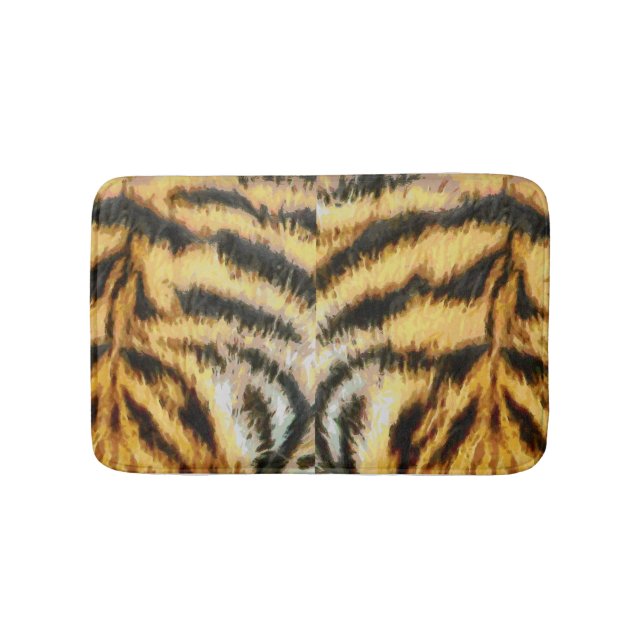 Alfombrilla De Baño Textura de la piel animal Tigre Imprimir mamífero  (Anverso)