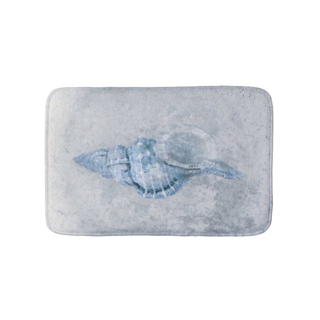 Alfombrilla De Baño Textura de la playa de la cubierta azul de la vint (Anverso)