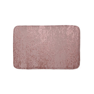 Alfombrilla De Baño Textura de oro metálico, cuarzo rosa.