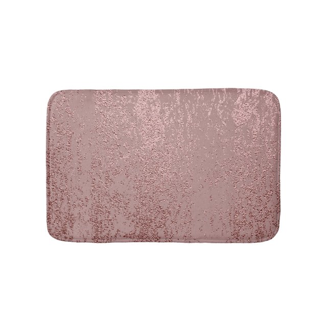 Alfombrilla De Baño Textura de oro metálico, cuarzo rosa. (Anverso)
