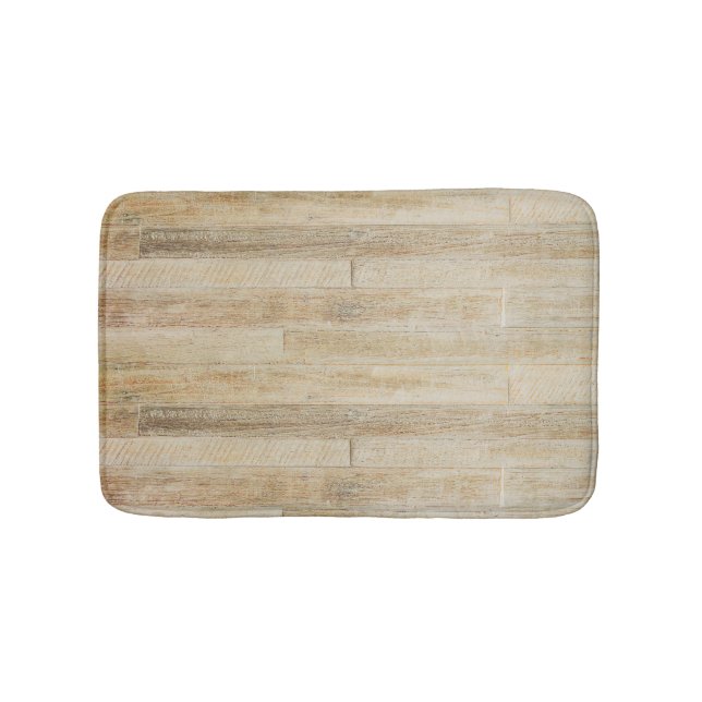Alfombrilla De Baño Textura de parqué de madera desgastada (Anverso)