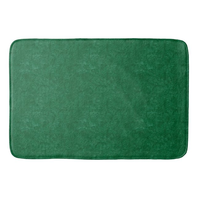 Alfombrilla De Baño Textura de terciopelo de imitación verde esmeralda (Anverso)