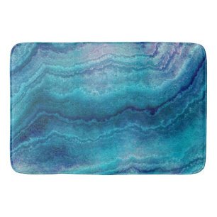 Alfombrilla De Baño Textura del agio verde del mar azul