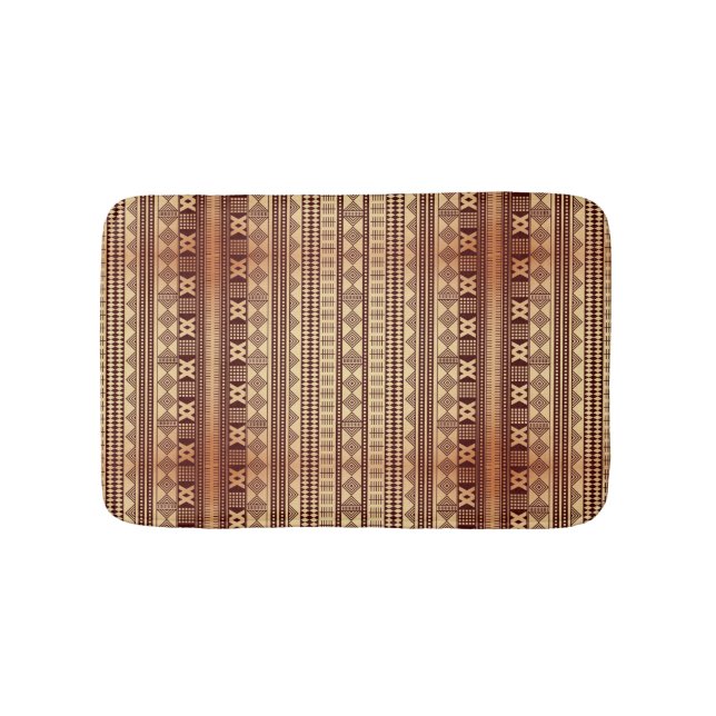 Alfombrilla De Baño Textura étnica de Brown (Anverso)