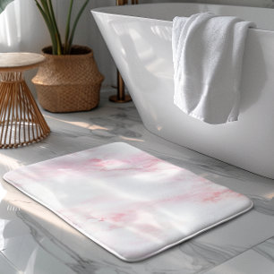 Alfombrilla De Baño Textura suave de mármol rosa