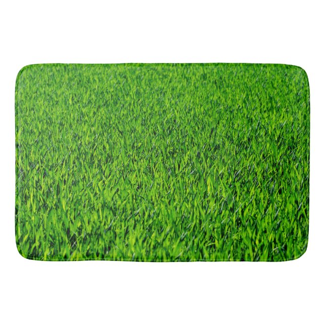 Alfombrilla De Baño Textura verde de la hierba del verano (Anverso)