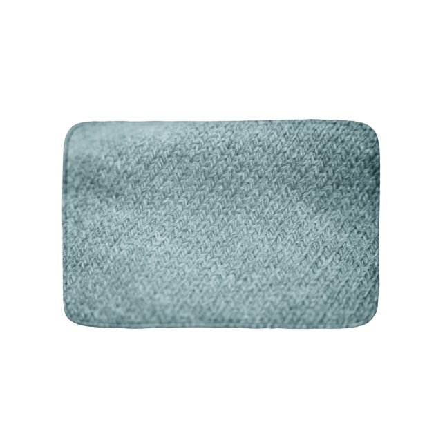 Alfombrilla De Baño Textura verde de punto: fondo a la moda (Anverso)