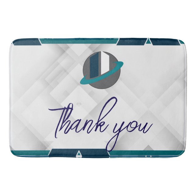 Alfombrilla De Baño Thank you & Logo white (Anverso)