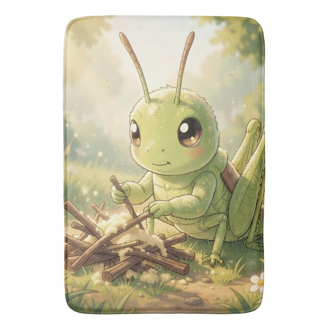 Alfombrilla De Baño The Grasshopper and the Nectar Artwork (Frente vertical)