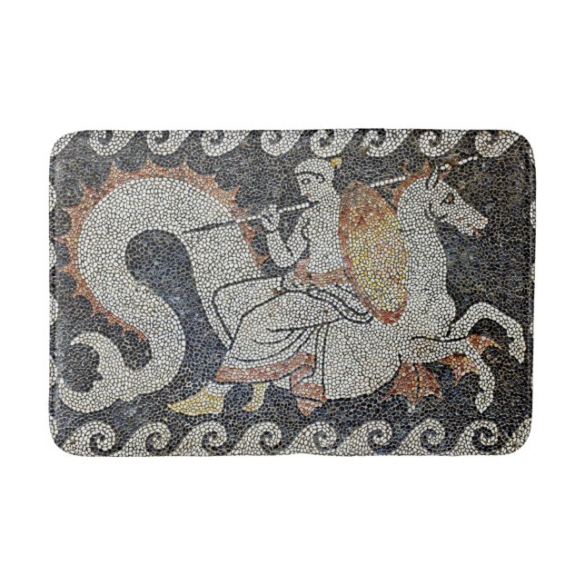 Alfombrilla De Baño Thetis en un hipocampo antiguo mosaico griego (Anverso)