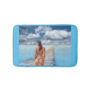 Alfombrilla De Baño Thunder_Cove, Chica de bikini