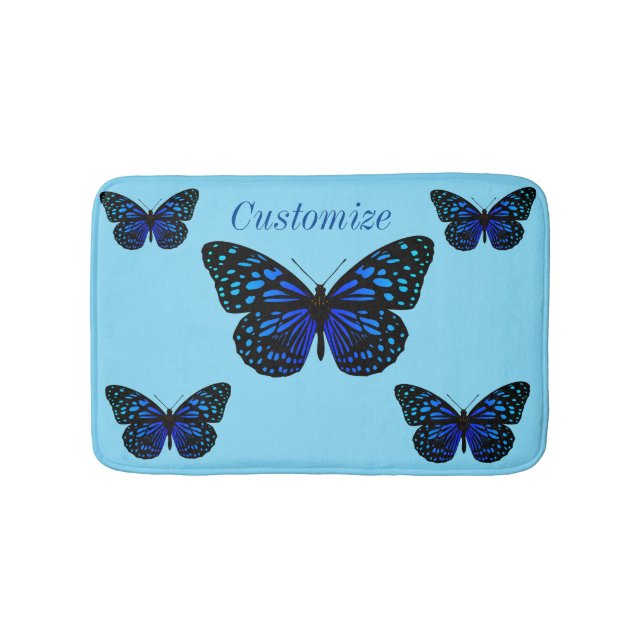 Alfombrilla De Baño Thunder_Cove de mariposa azul (Anverso)