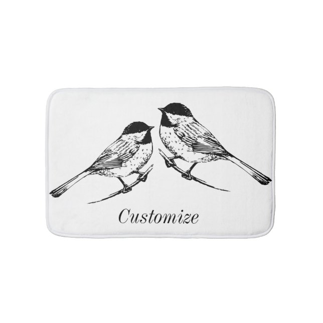 Alfombrilla De Baño Thunder_Cove de pollo con gorros negros (Anverso)