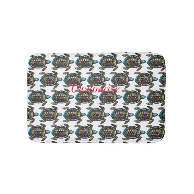 Alfombrilla De Baño Thunder_Cove de tortuga marina (Anverso)