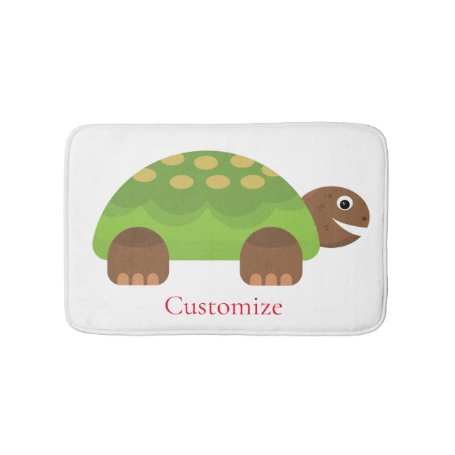 Alfombrilla De Baño Thunder_Cove feliz tortuga sonriente (Anverso)