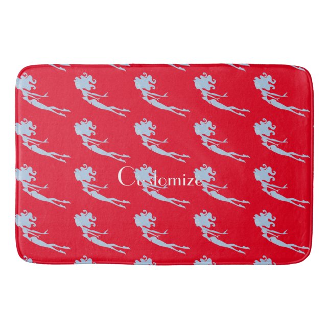 Alfombrilla De Baño Thunder_Cove, nadador de sirenas azul (Anverso)