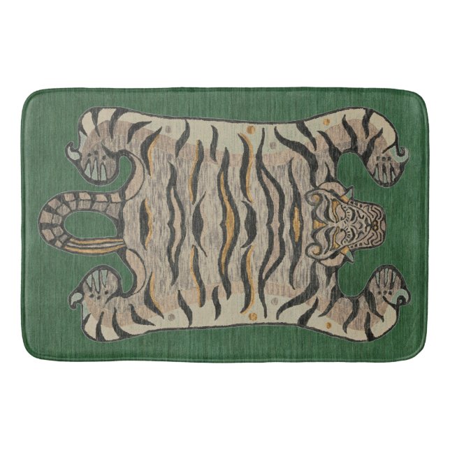 Alfombrilla De Baño Tibetano Bath Mat Green (Anverso)