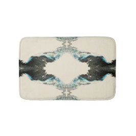 Alfombrilla De Baño Tidal Echoes — Abstract Fluid Ink Pattern