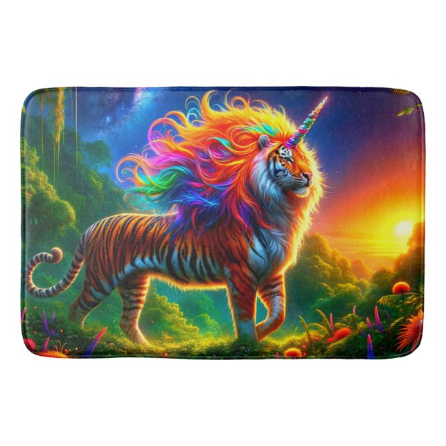 Alfombrilla De Baño Tiger Unicorn (Anverso)