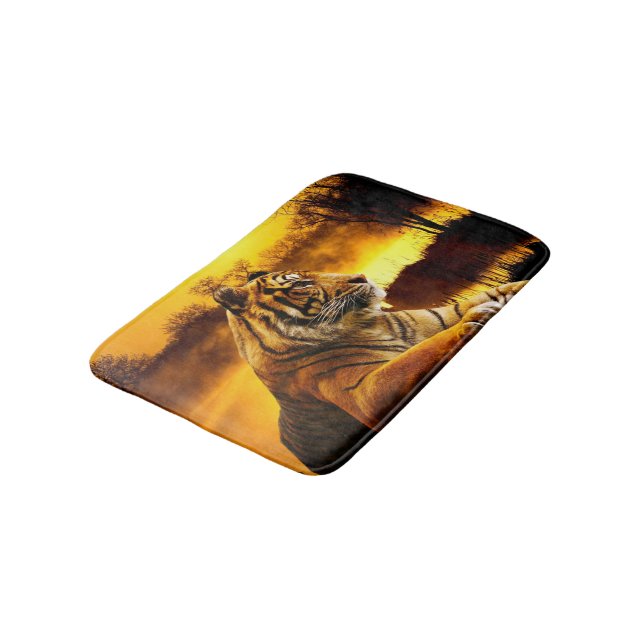 Alfombrilla De Baño Tigre y atardecer (Angular)