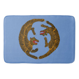 Alfombrilla De Baño Tigres de arte folklórico de la antigua Japón