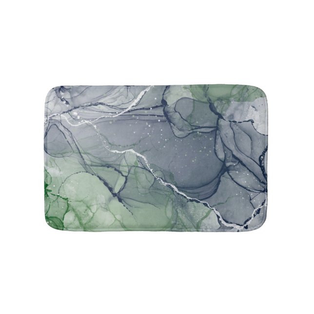 Alfombrilla De Baño Tinta de alcohol verde (Anverso)