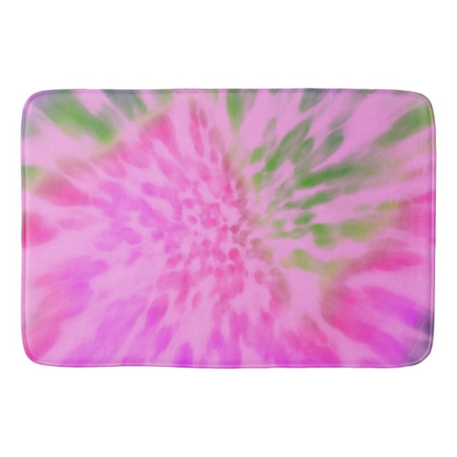 Alfombrilla De Baño tinte rosa y verde (Anverso)