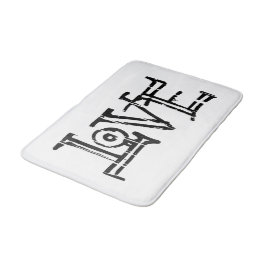 Alfombrilla De Baño Tipografía de palabras de amor