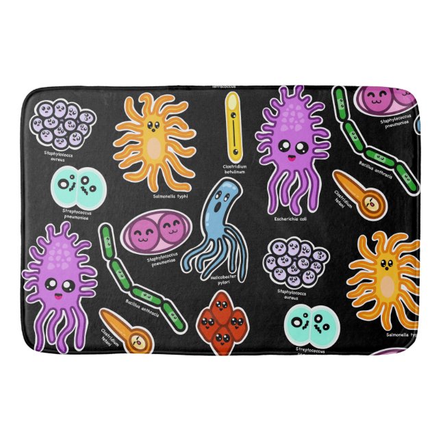 Alfombrilla De Baño Tipos De Bacterias (Anverso)