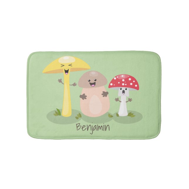 Alfombrilla De Baño Toadstool de hongos de hongo de kawaii (Anverso)
