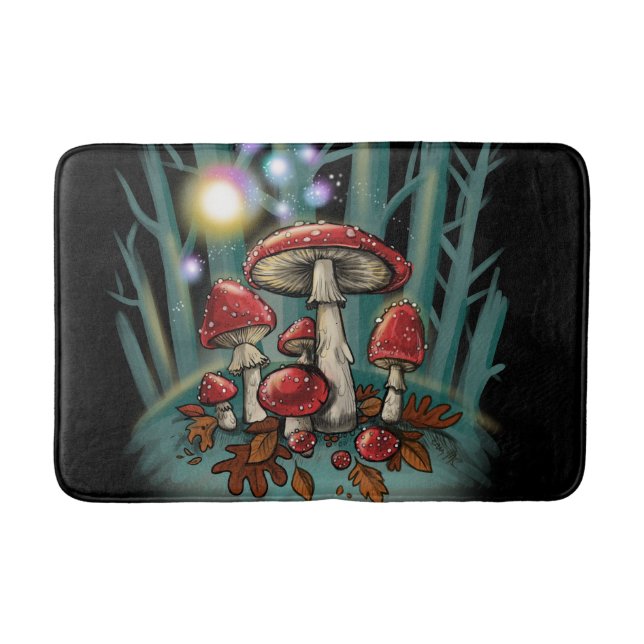Alfombrilla De Baño Toadstools encantados (Anverso)