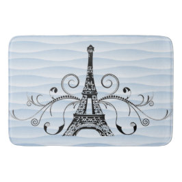 Alfombrilla De Baño Toalla azul Eiffel Flourish Bath Mat