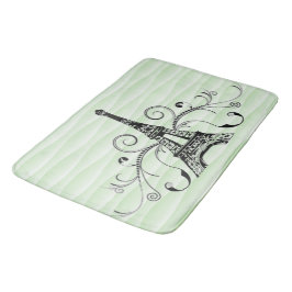 Alfombrilla De Baño Toalla verde Eiffel Flourish Bath Mat