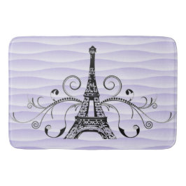 Alfombrilla De Baño Toalla violeta Eiffel Flourish Bath Mat
