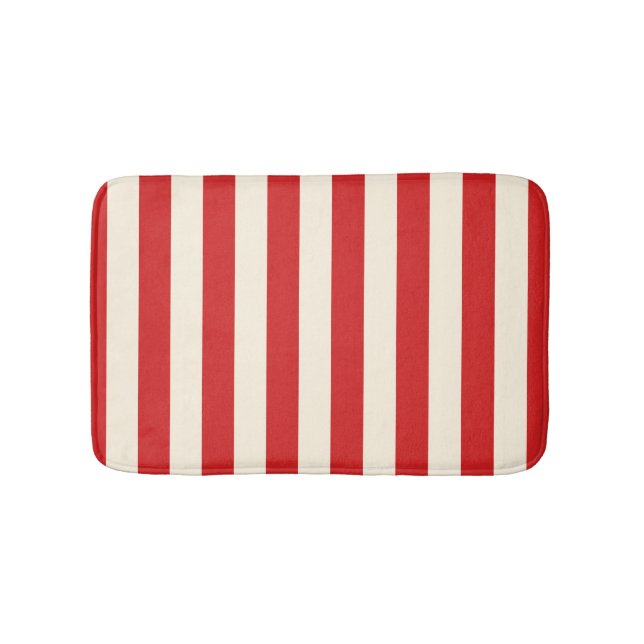 Alfombrilla De Baño Tofu Cream Postbox Red Strips (Anverso)