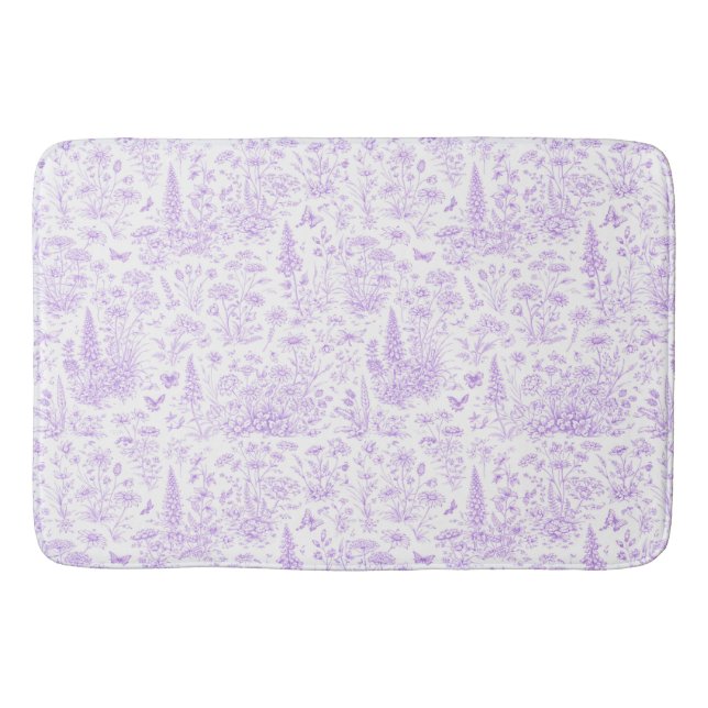 Alfombrilla De Baño Toile de lavanda (Anverso)
