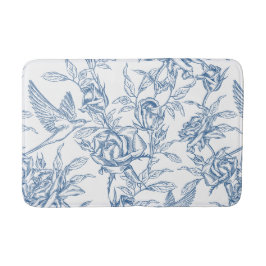 Alfombrilla De Baño Toile Francés Azul